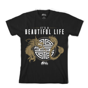 Beautiful Life Black and Gold T Shirt
