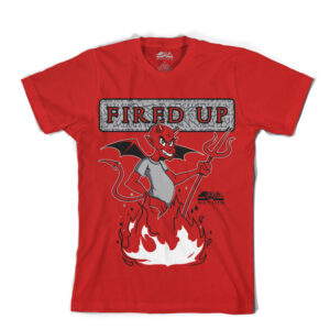 Fired Up Fire Red T Shirt by Jay Altius