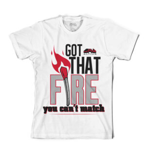 Match Fire Red White T Shirt