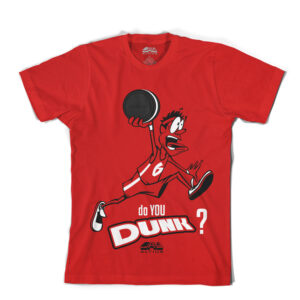 Red T Shirt with do you dunk print
